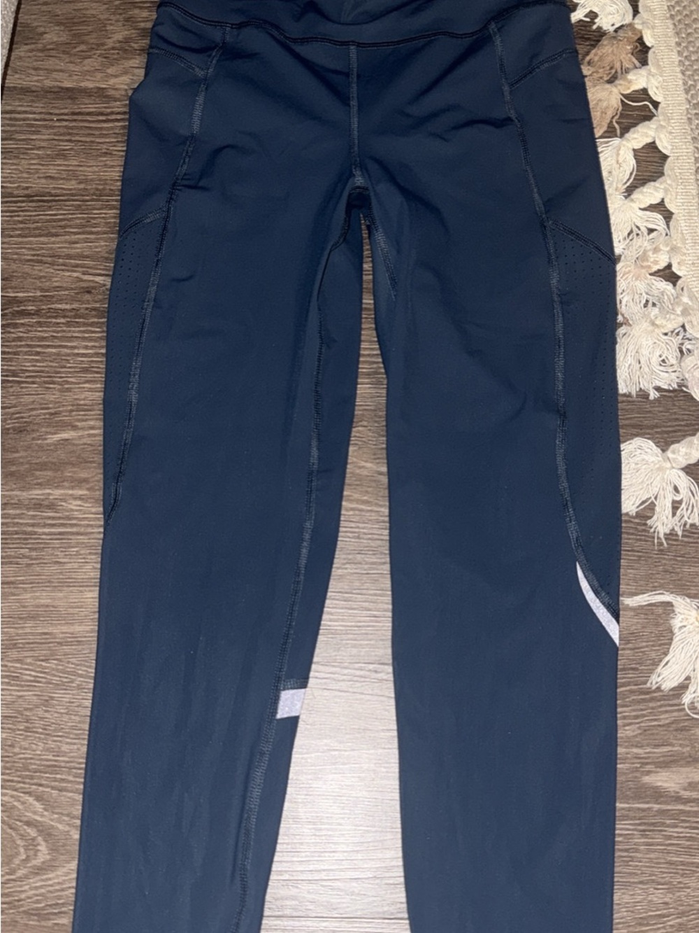 Sweaty Betty Beetle Blue  Active Leggings with Reflective Detail